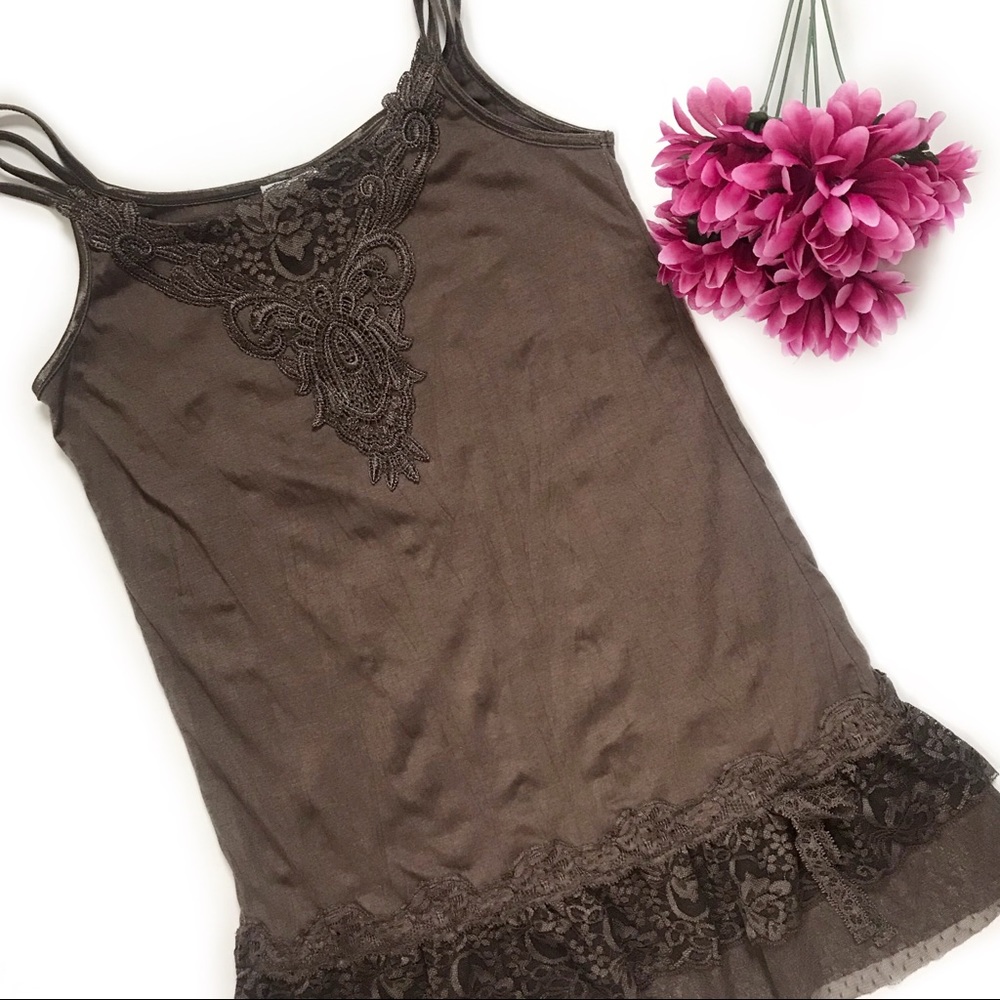 REREK Tunic Tank Top w/Lace (Japanese brand, M)